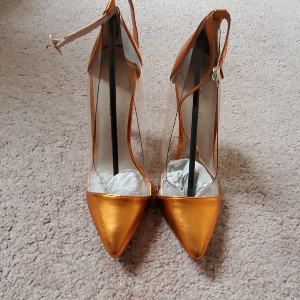 Orange See Through Heel
